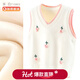 多妙屋女童馬甲春秋新款兒童針織背心毛衣大童加厚馬夾女孩洋氣秋冬童裝 加絨款 甜玉米色 10803 140cm