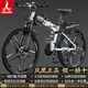 鳳凰（Phoenix）可折疊山地車(chē)自行車(chē)成人男女新款式學(xué)生12到18歲變速越野軟尾單車(chē) 折疊雙避震【密封全軸承】鋁架/十刀輪肖白 26寸-30速【身高158-188cm】
