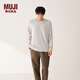 MUJI男式 棉混抗菌長(cháng)袖T恤 男士男款 25年冬季 男裝打底 上衣FA12CC5A 燕麥色 L (175/100A)