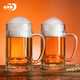 青蘋(píng)果啤酒杯精釀啤酒杯380ml兩只 酒吧KTV家用加厚玻璃扎啤杯 