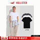 HOLLISTER經(jīng)典小海鷗圖案25夏3件裝棉質(zhì)正肩T恤男女裝324-5118 黑白灰 L (180/108A)