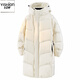 A21以純2025年冬季新款原創(chuàng  )90%新國標白鴨絨時(shí)尚休閑長(cháng)款羽絨服外套 以純-米白色 2XL