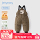 JELLYBABY【7A抗菌遠紅外鎖溫發(fā)熱】冬裝男童羽絨背帶褲嬰幼登山滑雪長(cháng)褲 咖啡 100 CM