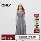 ONLY秋季時(shí)尚優(yōu)雅圓領(lǐng)中長(cháng)裙無(wú)袖收腰連衣裙女|124307068 C39 合金灰色 S (160) 80A