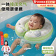 初構想嬰兒游泳圈0-3-6個(gè)月脖圈寶寶新生兒童游泳圈腋下小月齡洗澡頸圈 春日綠【0-12個(gè)月8-22斤寶寶】按壓充氣款