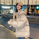 妙奕嘉棉服女厚外套冬季2026年新款百搭小個(gè)子棉衣韓版寬松洋氣棉襖學(xué)生 連帽短款棉服【米白色】 M 【建議90-110斤】