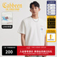 卡賓（CABBEEN）【喜鵲藝術(shù)印花】男裝 舒適水洗純棉亂針繡印花T恤2025短袖 漂白色02（寬松版型） L /175/50