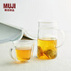 MUJI耐熱玻璃 雙層馬克杯 水杯 MDM1CC2A 透明