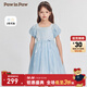 PawinPaw【公主裙】卡通小熊童裝25年春夏新款女童網(wǎng)紗節日禮服連衣裙 Blue藍色/50 140