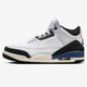 Jordan男子休閑鞋喬丹AJ3 防滑耐磨JORDAN 3運動鞋HV8571-100白藍黑42