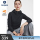 Navigare意大利小帆船鎖溫毛感衛衣女2025春秋季新款簡(jiǎn)約休閑連帽修身上衣 隕石黑 XL