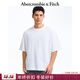 Abercrombie & Fitch【重磅圓領(lǐng)】男裝25夏季美式復古棉質(zhì)寬松短袖T恤124-5573 白色 M (180/100A)