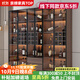 顧家舒芙輕奢酒柜現代簡(jiǎn)約靠墻客廳玻璃門(mén)展示柜展示柜子高檔家用儲物柜 【送貨上樓包安裝】胡桃色 丨實(shí)木板材 寬120CM酒柜.【三門(mén)-全玻璃款】.