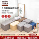 北沐晨德國收納凳子儲物凳可坐成人沙發(fā)小凳子家用長(cháng)方形椅收納箱換鞋凳 棉麻收納凳-灰色 25*25*25cm