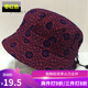 暢印 中老年帽子 女士秋冬時(shí)裝帽盆帽 老人帽子中年女帽春秋休閑媽媽 梅花款酒紅色 可調節