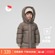 保姆鵝 兒童羽絨服中長(cháng)防風(fēng)加厚男童女童連帽蓄暖冬季羽絨外套[NG2859] 龍葵褐 150