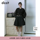 DZZIT地素針織衫冬季細閃亮片通勤小香風(fēng)精致感開(kāi)衫毛衣女 黑色 常規 S