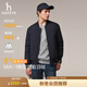 哈吉斯（HAZZYS）男裝 冬款【鵝絨】外套簡(jiǎn)約通勤棒球領(lǐng)薄款羽絨服男ASFZU0CDX02 藏青色NV L （175/96A 48）
