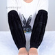 2-5雙保暖金絲絨袖套加厚男女長(cháng)款毛絨秋冬套袖成人家務(wù)防污護袖 CQ 四線(xiàn)黑色絨袖套3雙