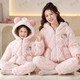 母女親子裝睡衣兒童冬季加絨加厚款2026新款女童三層夾棉KT貓睡袍 連帽拉鏈-三層夾棉-CMG#34258# KT貓 130 16碼【身高130-140cm體重50-60斤】