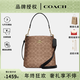蔻馳（COACH）Mollie系列女包女士經(jīng)典老花水桶包斜挎單肩手提包送女生禮物 卡其色配黑色CBQ33IMQRX