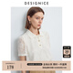 迪賽尼斯（DESIGNICE）2024年夏季新款通勤風(fēng)氣質(zhì)優(yōu)雅米白Polo領(lǐng)短袖蕾絲衫女 米白 S