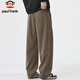 大嘴猴（paul frank）褲子男士重磅衛褲男秋冬季潮牌寬松休閑褲男褲運動(dòng)褲 卡其色 2XL