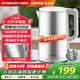 蘇泊爾（SUPOR）電熱水壺2.2L大容量電水壺燒水壺開(kāi)水壺316不銹鋼內膽煮水壺暖水壺彩鋼機身 雙蓋設計 SW-22S12A