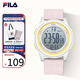 斐樂(lè )（FILA）新年禮物運動(dòng)手表女小學(xué)生初中生防水夜光鬧鐘電子表 6658-006
