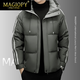 MAGIOPY國際奢侈品牌男裝羽絨服男士2025冬季新款中年連帽加厚休閑外套男 綠色 【禮盒裝】 L 120-140斤