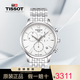 天梭（TISSOT）瑞士手表俊雅系列石英男表簡(jiǎn)約時(shí)尚休閑男士手表42mm T063.617.11.037.00