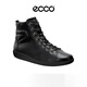 愛(ài)步（ECCO）休閑鞋 牛皮運動(dòng)高幫女 柔酷2號206523  56723黑色 38 