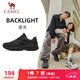 駱駝（CAMEL）復古慢跑步男鞋耐磨緩震休閑運動(dòng)鞋子 X14C09L7615 黑/城堡灰 42