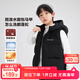 左西男童羽絨馬甲外穿保暖2025新款兒童三防連帽背心外套 黑色 150