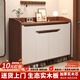 木匠印記實(shí)木鞋柜玄關(guān)柜家用門(mén)口防塵防潮入戶(hù)柜客廳鞋架大容量走廊儲物柜 【實(shí)木板+四門(mén)一抽】胡桃色120cm