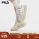 斐樂(lè )（FILA）官方女鞋CARROT摩登板鞋春新款蘿卜鞋休閑運動(dòng)鞋 古白色/初雪白-AA 38