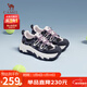 駱駝（CAMEL）老爹鞋女多巴胺撞色拼接厚底休閑鞋 L25A255099 黑/紫/藍 38