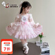 奧特曼童裝愛(ài)莎公主裙女童連衣裙秋裝2025新款兒童裙子小女孩洋氣蓬蓬裙 粉色裙子頭紗+粉色魔法棒 90 建議80-90cm1歲半-2歲