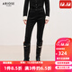 艾諾絲雅詩(shī)【商場(chǎng)同款】春秋季新款通勤黑色褲子修身小腳牛仔褲女30813241 黑色 XL