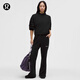 lululemon丨Loungeful 女士高腰喇叭褲*拉絨 LW5IQ2A 黑色 S