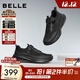百麗（Belle）男士厚底增高休閑健步運動(dòng)鞋25冬季加絨戶(hù)外跑步鞋A2048CM5預售 黑色-單里 40 (250mm)