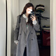 GARNUO灰色雙面羊毛大衣女中長(cháng)款2026秋冬新款小個(gè)子高級感加厚毛呢外套 灰色 L 【116-130斤】