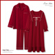 魅卿大紅色睡裙女春秋款長(cháng)袖純棉睡衣結婚新婚情侶套裝大碼本命年新人 S5889女 【禮盒包裝】 3XL 【女推薦160-180斤】