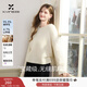 香影【羊毛+山羊絨】白色毛衣女2025冬季新款軟糯套頭針織衫上衣 白色 M 160/84A/95-110斤