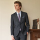 吉約蒙（G·MONS）西服套裝男士商務(wù)抗皺易打理休閑西裝套裝結婚新郎職業(yè)正裝西裝 灰色A版【上衣+褲子+馬甲】C0020 48