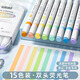 恩米 5色圓桿熒光筆套裝 新型軟頭彩色水性記號筆學(xué)生課堂重點(diǎn)標記筆大容量雙頭手賬筆 開(kāi)學(xué)文具禮物 馬卡龍色-白色圓桿-5色-配套收納盒