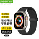 MSSM適用蘋(píng)果手表表帶apple watch硅膠磁吸折疊扣表帶iwatch S11/ultra3/S10/9/SE3 黑色·44/45/46/49