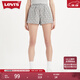 Levi's李維斯女士休閑短褲LOGO印花寬松潮流復古時(shí)尚百搭 灰色 M