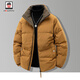 AEMAPE/美國蘋(píng)果 羽絨服男裝2026冬季新款高端潮流百搭保暖翻領(lǐng)外套男裝 黃色 XL