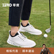 零度男鞋2025秋冬新款男鞋百搭舒適爆米花氣墊輕柔回彈時(shí)尚休閑運動(dòng)鞋 白色 40